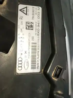 Second-hand car spare part left headlight for audi a1 (8x) ambition oem iam references 8x0941003m  8k0941597c