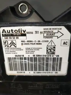 Second-hand car spare part airbag kit for citroen c-elysee (dd_) 1.2 vti 82 oem iam references 620595200 620504800 9805630180