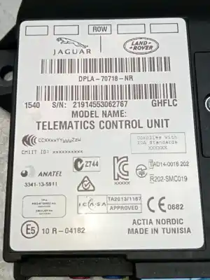 Peça sobressalente para automóvel em segunda mão módulo eletrônico por land rover range rover evoque (l538) 2.0 d 4x4 referências oem iam dpla70718nr  21914553062767
