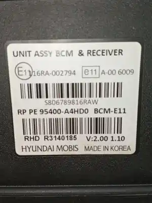 Second-hand car spare part electronic module for kia carens ( ) 1.7 crdi cat oem iam references 95400a4hd0  116ra002794