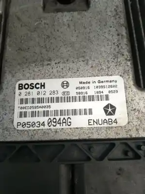 Second-hand car spare part ecu engine control for chrysler pt cruiser (pt_) 2.2 crd oem iam references 0281012283 1039s12602 p05034094ag