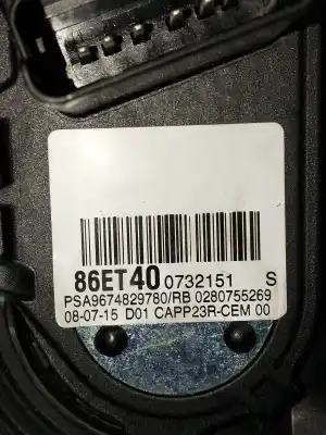 Second-hand car spare part accelerator pedal for citroen c4 picasso exclusive oem iam references 967582980  