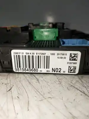 Second-hand car spare part fuse box unit for citroen c4 cactus shine oem iam references 9819849680 e1064159 