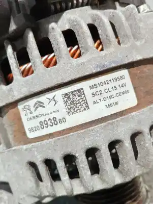 Автозапчастина б/у генератор для citroen c4 cactus bluehdi 100 посилання на oem iam 9820893880  ms1042119580