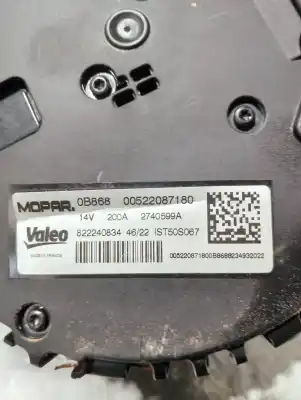 Second-hand car spare part alternator for fiat 500 312 1.0 hybrid oem iam references 00522087180  2740599a