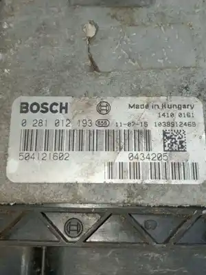Автозапчастина б/у ебу контролер двигуна для iveco daily v furgón 29s13, 29l13, 35c13, 35s13, 40c13, 40s13 посилання на oem iam 0281012193  504121602