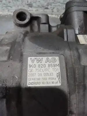 Автозапчастина б/у компресор кондиционера для volkswagen eos (1f7, 1f8) 2.0 fsi посилання на oem iam 1k0820859m  