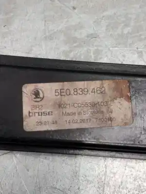 Second-hand car spare part rear right window regulator for skoda octavia iii (5e3, nl3, nr3) 2.0 tdi oem iam references   