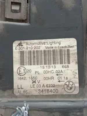 Second-hand car spare part right headlight for bmw x3 (e83) 2.0 d oem iam references 0301210202  3418400
