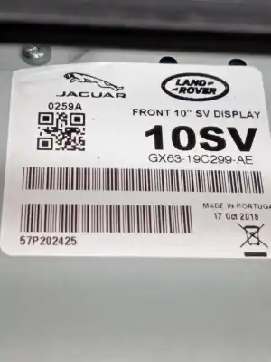 Second-hand car spare part multifunction display for jaguar e-pace (x540) 2.0 d180 awd oem iam references gx6319c299ae  