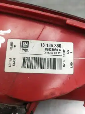 Second-hand car spare part left tailgate light for opel corsa d furgoneta/hatchback (s07) 1.3 cdti (l08) oem iam references 13186350  89038960a