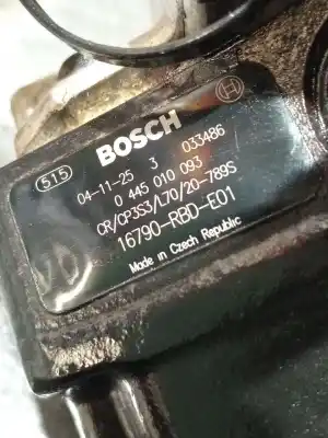 Автозапчастина б/у насос инжекційний для honda accord vii (cl, cn) 2.2 i-ctdi (cn1) посилання на oem iam 16790rbde01  0445010093