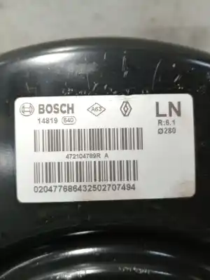 Second-hand car spare part brake servo for renault megane iv fastback (b9a/m/n_) 1.3 tce 140 (b9nb) oem iam references 472104789r   Second-hand car spare part brake servo for renault megane iv fastback (b9a/m/n_) 1.3 tce 140 (b9nb) oem iam references 472104789r
