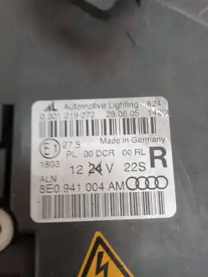 Автозапчасти б/у правая фара за audi a4 b7 avant (8ed) 2.0 tdi 16v ссылки oem iam 8e0941004  0301219272