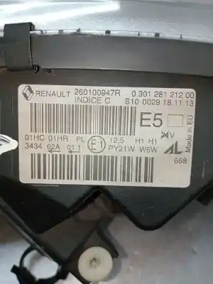 Second-hand car spare part right headlight for renault captur i (j5_, h5_) 1.2 tce 120 oem iam references 0301281212  260100947r