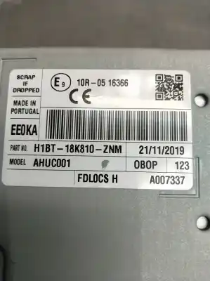 Автозапчастина б/у аудіо система / радіо cd для ford puma st-line x 120 cv / 88 kw посилання на oem iam h1bt18k810znm  