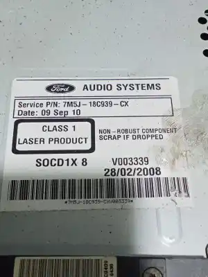 Автозапчастина б/у аудіо система / радіо cd для ford c-max (dm2) 1.8 tdci посилання на oem iam 7m5j18c939cx  vp6m2f18c821ag