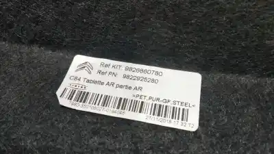 Second-hand car spare part parcel shelf for citroen c5 aircross (a_) 2.0 bluehdi 180 (ajehzr) oem iam references 9826860780  9822925280