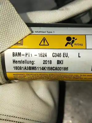 Second-hand car spare part front left curtain airbag for ford focus iii 1.5 tdci oem iam references bampt11624  bm5114k158ca