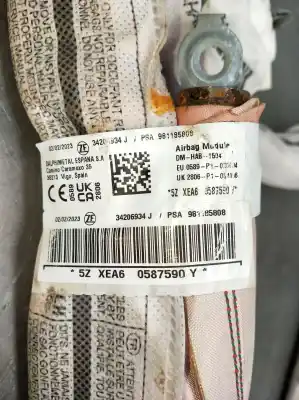 Second-hand car spare part front left curtain airbag for citroen c3 / c3 origin iii (sx) 1.2 vti 82 oem iam references 981185808  