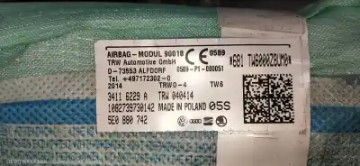Second-hand car spare part front right curtain airbag for skoda octavia combi (5e5) ambition oem iam references 5e0880742  