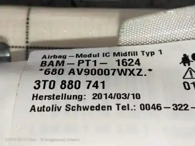Second-hand car spare part front left curtain airbag for skoda superb combi (3t5) 2.0 tdi dpf oem iam references 3t0880741  bampt11624