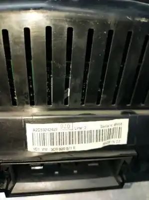 Peça sobressalente para automóvel em segunda mão quadrante por volkswagen passat b6 (3c2) 2.0 tdi 16v referências oem iam 3c0920871e  a2c53242429