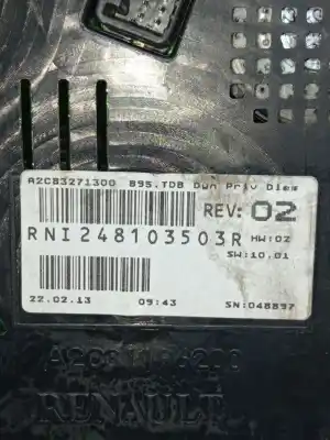Автозапчасти б/у приборная доска за renault megane iii fastback (bz0/1_, b3_) 1.5 dci (bz09, bz0d, bz1w, bz29, bz14) ссылки oem iam a2c83271300  248103503r