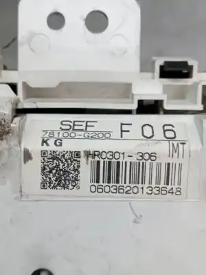 Pièce détachée automobile d'occasion compteur de vitesse tableau de bord pour honda accord vii (cl, cn) 2.2 i-ctdi (cn1) références oem iam 78100g200  hr0301306