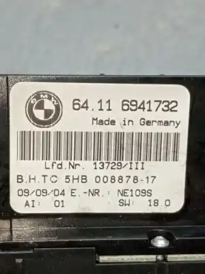 Second-hand car spare part heating / air conditioning control panel for bmw 3 compact (e46) 316 ti oem iam references 64116941732  5hb00887817