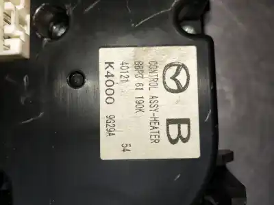 Peça sobressalente para automóvel em segunda mão comando de sofagem (chauffage / ar condicionado)  por mazda 3 lim. (bl) luxury referências oem iam bbp361190k  k40009g9a