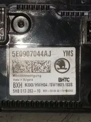 Автозапчастина б/у контроль опалення / кондиціонації для skoda octavia iii (5e3, nl3, nr3) 2.0 tdi посилання на oem iam 5e0907044aj  
