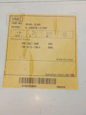 Peça sobressalente para automóvel em segunda mão sistema de áudio / rádio cd por hyundai i30 (fd) 1.6 crdi referências oem iam 961602l200  