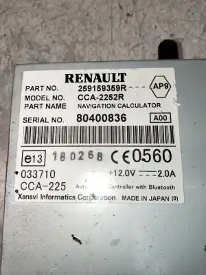Peça sobressalente para automóvel em segunda mão módulo / sistema de navegação gps por renault laguna coupe initiale referências oem iam 259159359r  80400836
