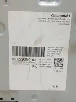 Tweedehands auto-onderdeel audiosysteem / radio-cd voor citroen c-elysee (dd_) 1.5 bluehdi 100 oem iam-referenties 9822939480  a3c0300520301