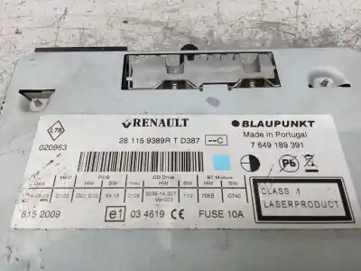 Автозапчастина б/у аудіо система / радіо cd для renault megane iii fastback (bz0/1_, b3_) 1.6 16v (bz1b, bz1h) посилання на oem iam 281159389r  7649189391