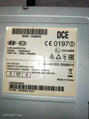 Second-hand car spare part multifunction display for kia optima vision oem iam references 96560d4500wk  