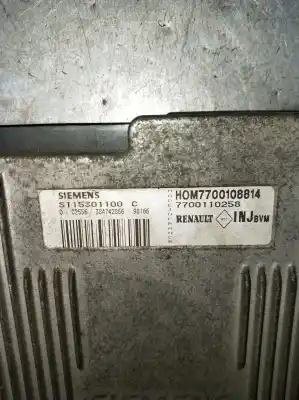 Second-hand car spare part ecu engine control for renault clio ii (bb_, cb_) 1.4 (b/cb0c, b/cb0s) oem iam references 7700110258 h0m7700108814 s115301100