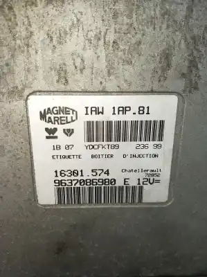Second-hand car spare part ecu engine control for peugeot 206 fastback (2a/c) 1.4 i oem iam references 9637086980  16301574