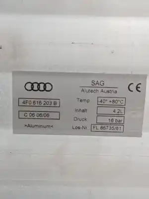 Peça sobressalente para automóvel em segunda mão depósito / botija de suspensão por audi a6 c6 (4f2) 3.0 tdi quattro referências oem iam 4f0616203b  