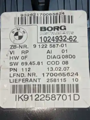 Second-hand car spare part dashboard for bmw 1 (e87) 116 i oem iam references 912258701 170065624 102493262