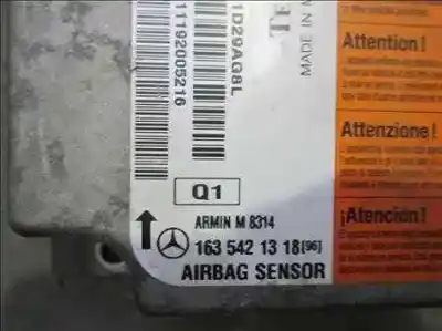 Peça sobressalente para automóvel em segunda mão kit airbag por mercedes-benz clase ml (bm 163) om612963 referências oem iam 1635421318  