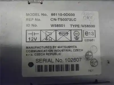 Second-hand car spare part multifunction display for toyota yaris (ncp1/nlp1/scp1) 1.0 cat oem iam references   