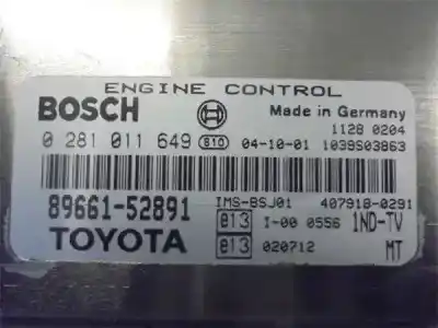 Автозапчасти б/у блок управления двигателем за toyota yaris (ncp1/nlp1/scp1) 1ndtv ссылки oem iam 8966152891  