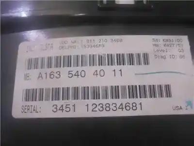 Автозапчасти б/у приборная доска за mercedes-benz clase ml (bm 163) om628963 ссылки oem iam   
