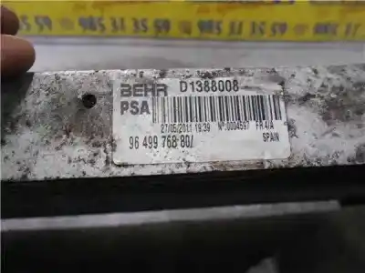 Peça sobressalente para automóvel em segunda mão intercooler por peugeot 607 (s2) 2.7 hdi fap cat (uhz / dt17ted4) referências oem iam   