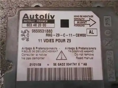 Tweedehands auto-onderdeel airbag besturingseenheid voor peugeot 607 (s2) 2.7 hdi fap cat (uhz / dt17ted4) oem iam-referenties   