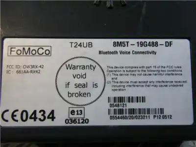 Gebrauchtes Autoersatzteil audiosystem / radio-cd zum ford focus cabrio (ca5) g6db oem-iam-referenzen 8m5t19g488df  