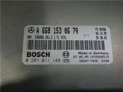 İkinci el araba yedek parçası ecu motor kontrol cihazi için mercedes-benz vaneo (bm 414) compact van om668914 oem iam referansları a6681530679  