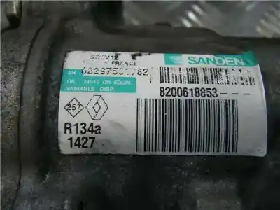 Peça sobressalente para automóvel em segunda mão compressor de ar condicionado a/a a/c por renault clio ii fase ii (b/cb0) g/d4f b7 referências oem iam 8200618853  